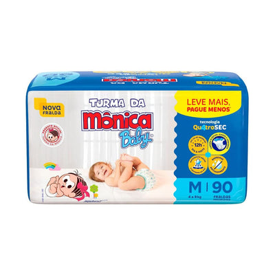 Fralda Turma da Mônica Baby M 90 Unidades