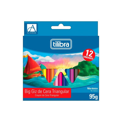 Big Giz de Cera Triangular 12 Unidades - Tilibra