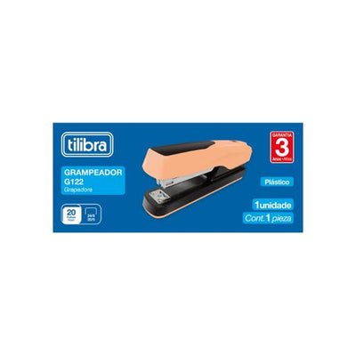 Grampeador de Mesa 20 Folhas Salmão - Tilibra