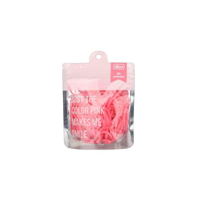 Elástico Colorido Rosa 50 Unidades - Tilibra