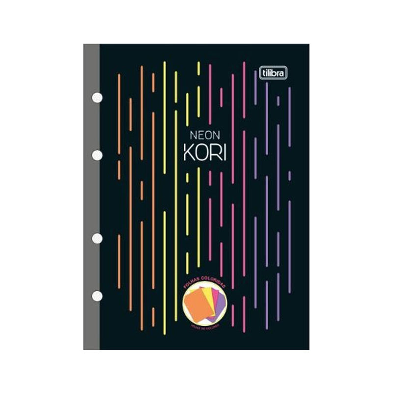 Refil para Caderno Argolado Neon Kari 80 Folhas - Tilibra