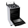 Fogão Brastemp 4 Bocas Automático Mesa em Aço Inox Forno 61L  - Branco - Bivolt