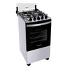 Fogão Brastemp 4 Bocas Automático Mesa em Aço Inox Forno 61L  - Branco - Bivolt