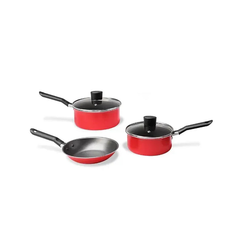 Conjunto de Panelas Garlic 3 Peças Vermelha