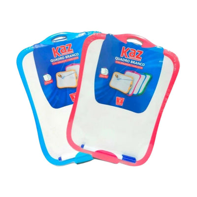 Quadro Branco Dupla Face 27,5 x 21,5 cm Com Marcador e Apagador