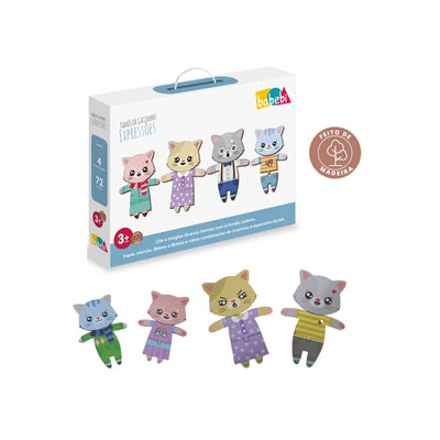 Jogo Educativo de Madeira Gatinho - Babebi