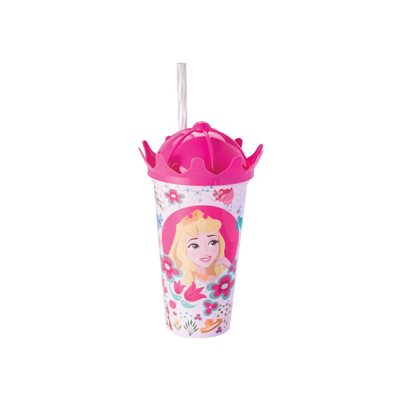 Copo com Canudo Bela Adormecida 500ml - Plasútil
