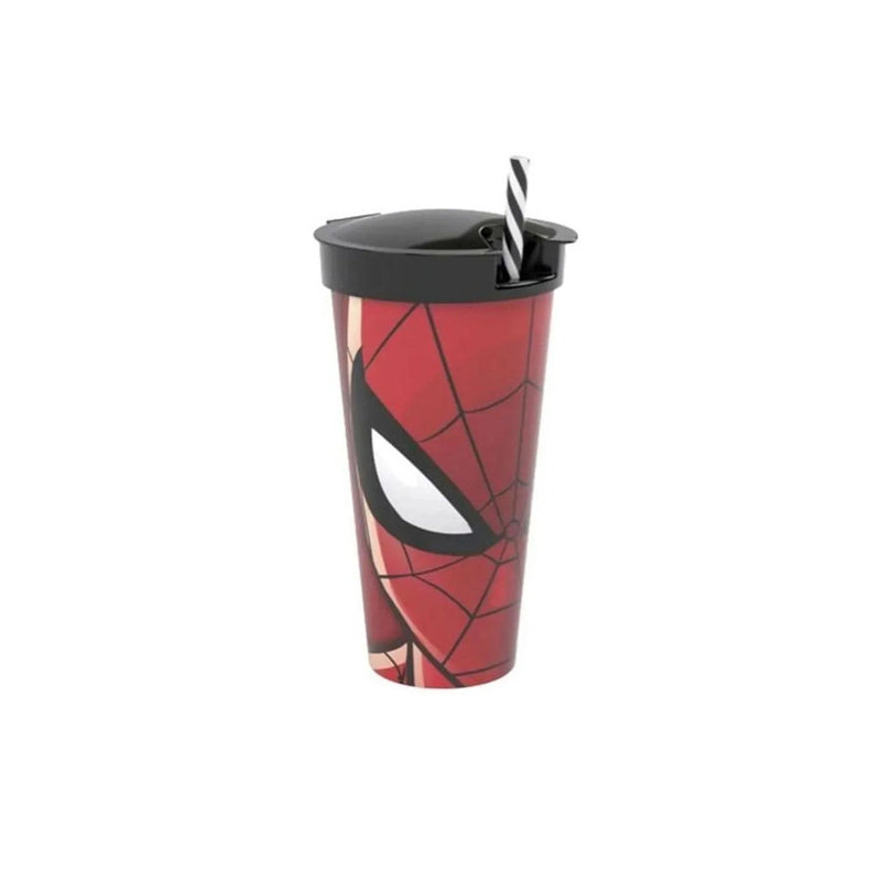 Copo 2 em 1 com Canudo Homem Aranha 540ml - Plasútil