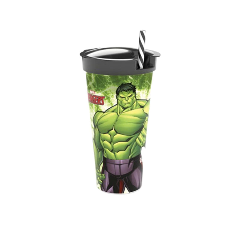 Copo 2 em 1 com Canudo Hulk 540ml - Plasútil