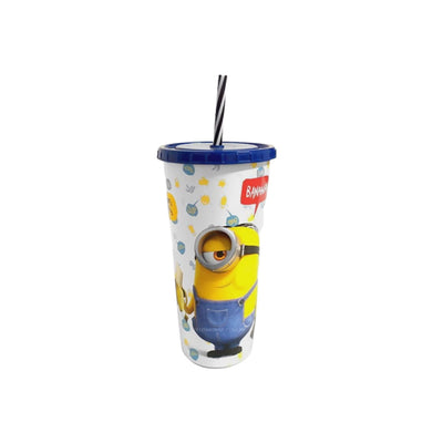 Copo com Canudo Minions 700ml - Plasútil