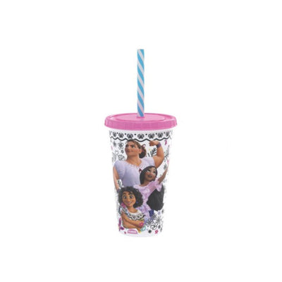 Copo com Canudo Encanto 500ml - Plasútil