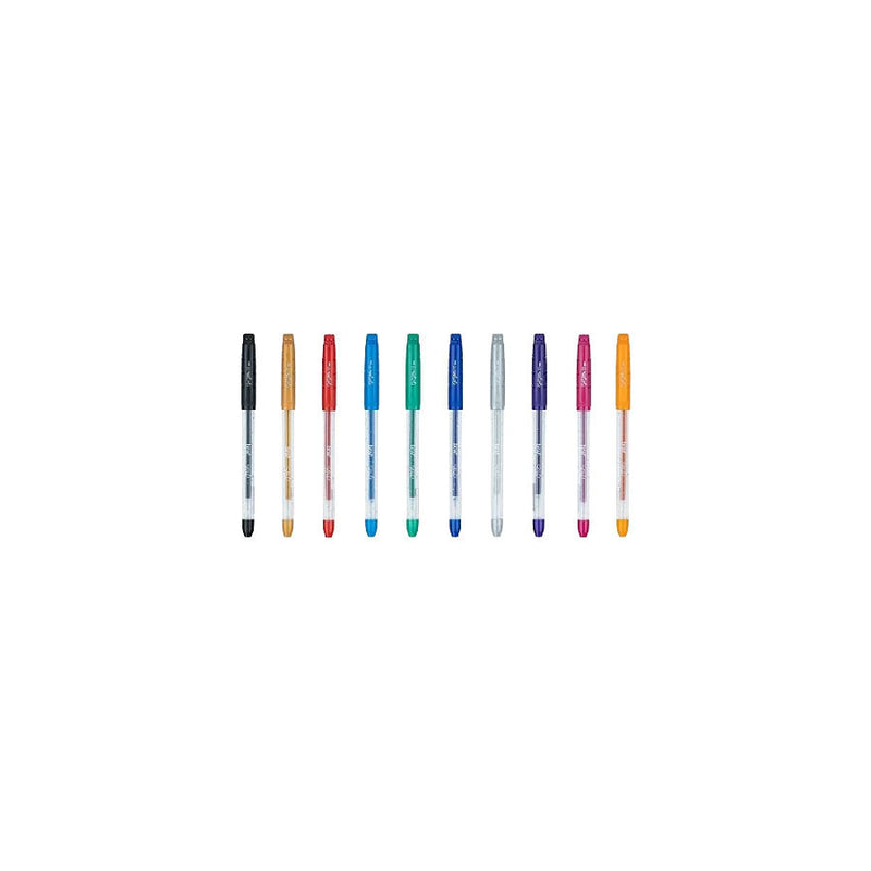 Caneta Esferográfica Gel Glitter 1.0mm Cores Sortidas