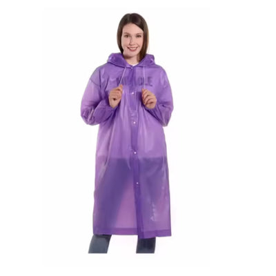Capa de Chuva Reutilizável - Plástico Clássico Dobrável Sortido e Unissex