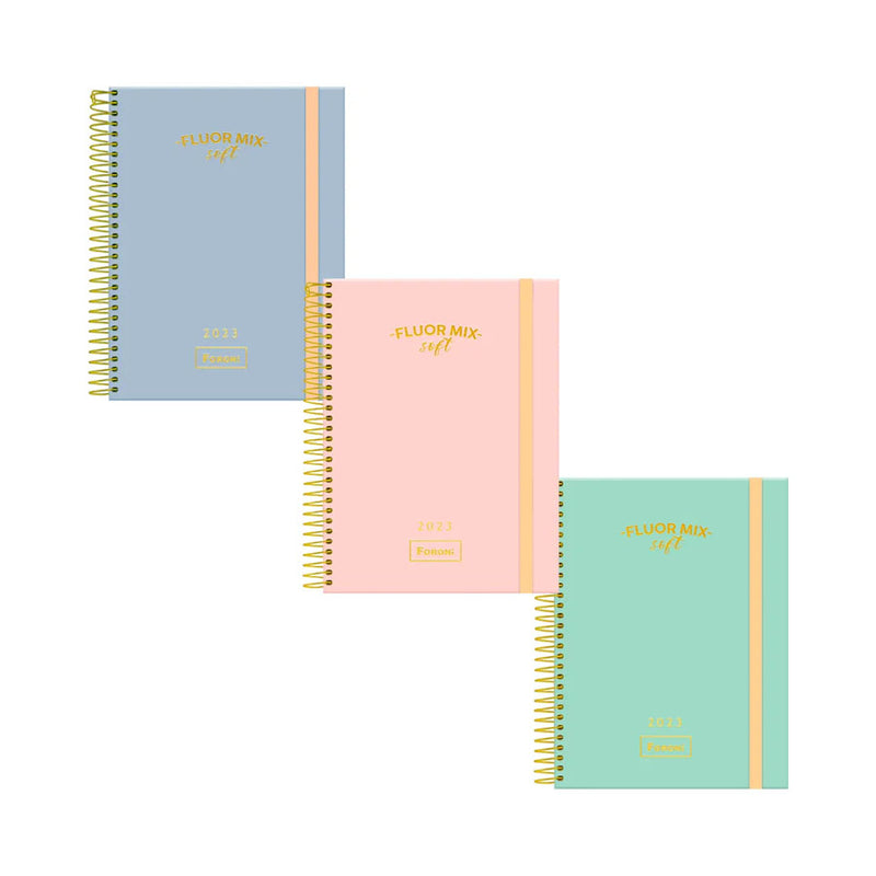 Agenda Planner Fluor Mix 80 Folhas - Foroni