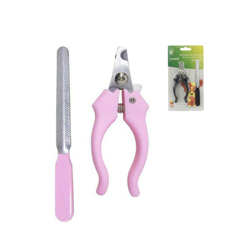 Kit Alicate Cortador De Unhas Com Lixa Para Pet