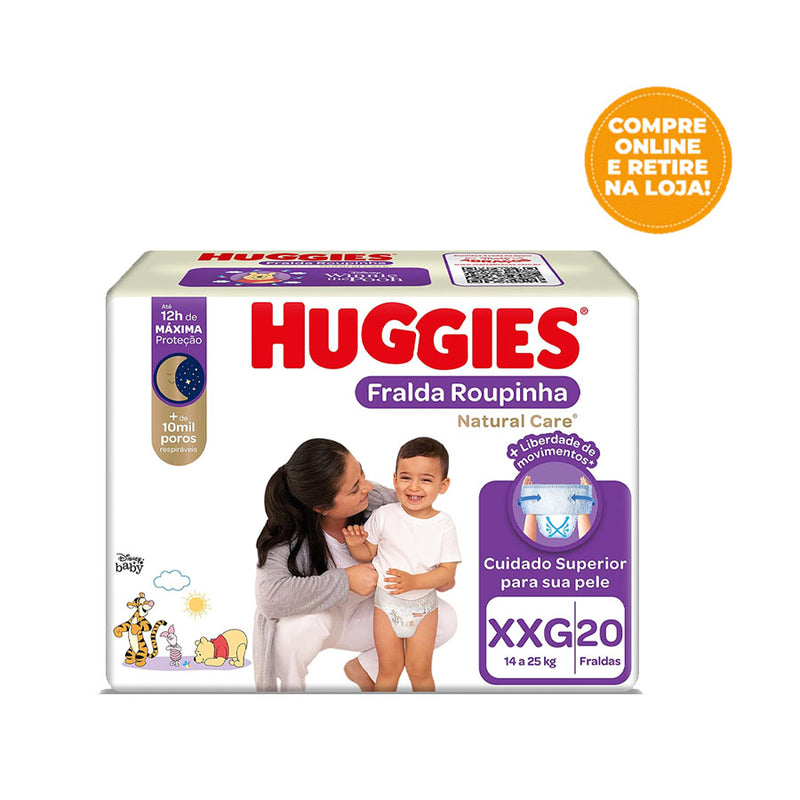 Fralda Huggies Natural Care Roupinha XXG 20 unidades