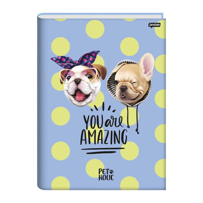 Caderno Brochura Universitário Pet Holic 80 Folhas Sortido - Jandaia
