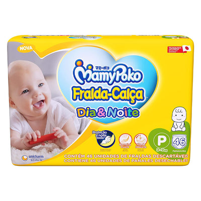 Fralda Calça Mamypoko Dia E Noite Tamanho P 46 Unidades