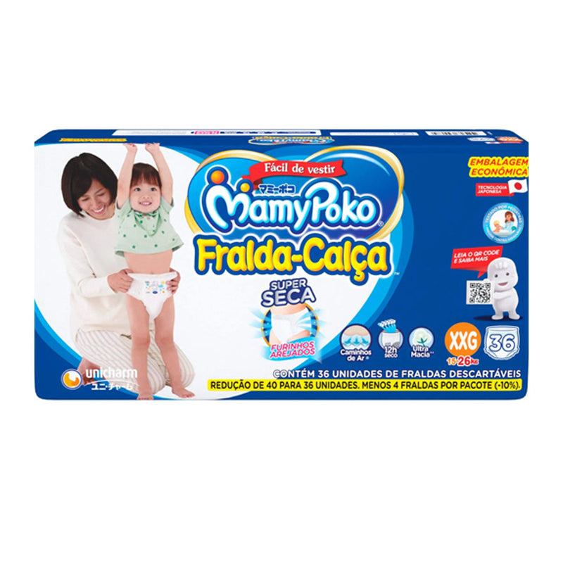 Fralda Calça Mamypoko Hiper XXG Com 36 Fraldas