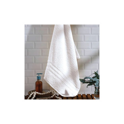 Toalha Banho Priori Listras Dohler Branca 65cm x 1,30m