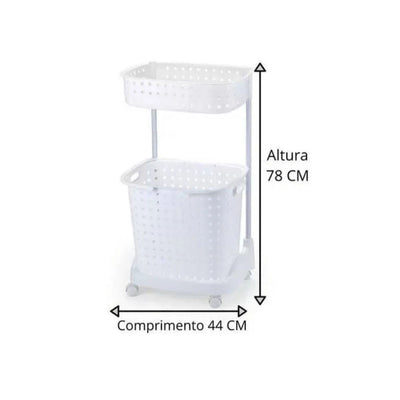 Conjunto Lavanderia Duplo Branco Viena Secalux