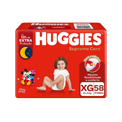 Fralda Huggies Supreme Care XG Com 58 Fraldas