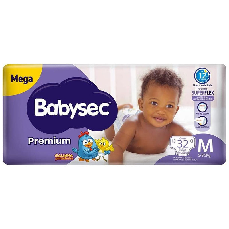 Fralda Babysec Premium M Com 32 Fralda