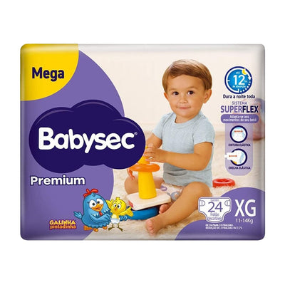Fralda Babysec Galinha Pintadinha Premium Xg Com 24 Fraldas