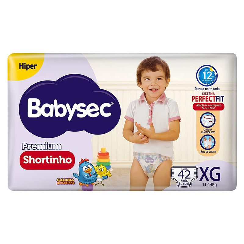 Fralda Shortinho Babysec Premium Xg Com 42 Fraldas