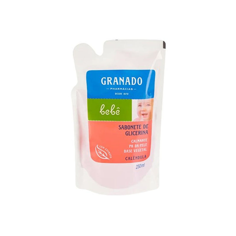 Refil Sabonete Líquido Glicerina Granado Bebê Calêndula 250ml