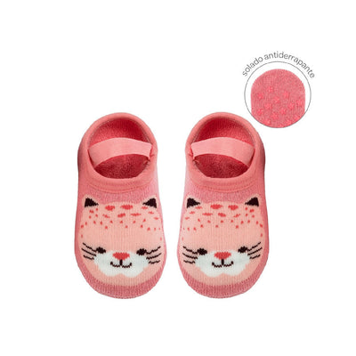Meia Sapatilha - M  Antiderrapante Gatinho 14533- Buba