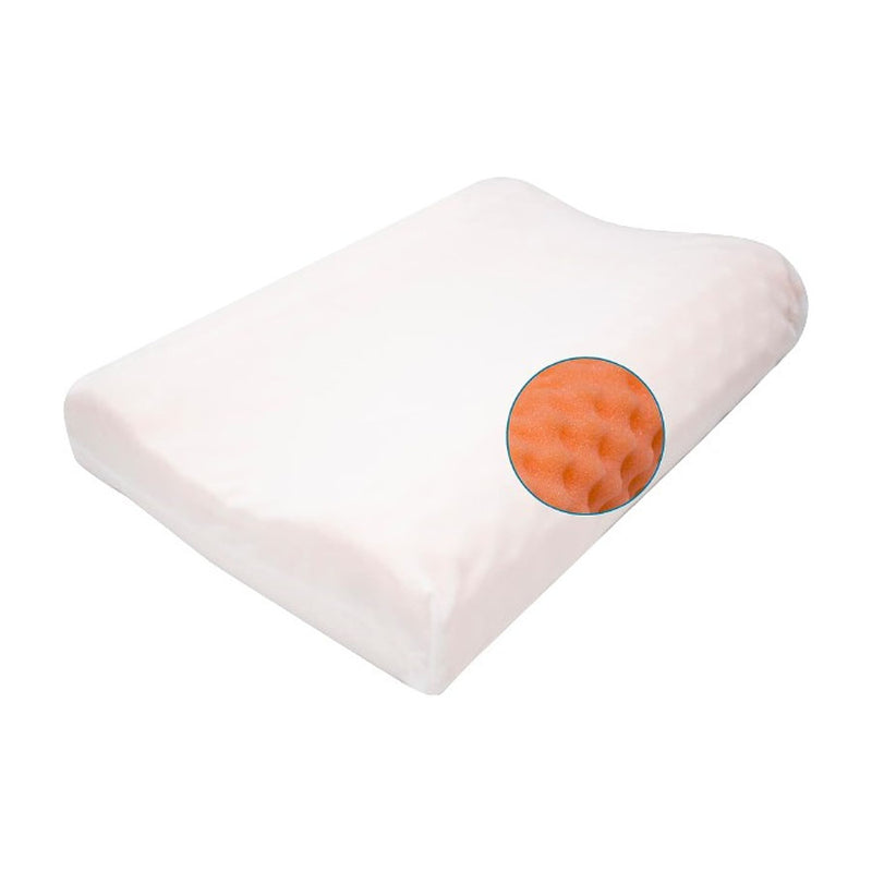 Travesseiro Ortopédico Cervical Com Gomos Massageadores 50 x 70 cm  Branco - Fibrasca