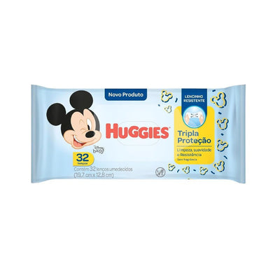 Lenço Umedecido Huggies Tripla Proteção 32 unidades