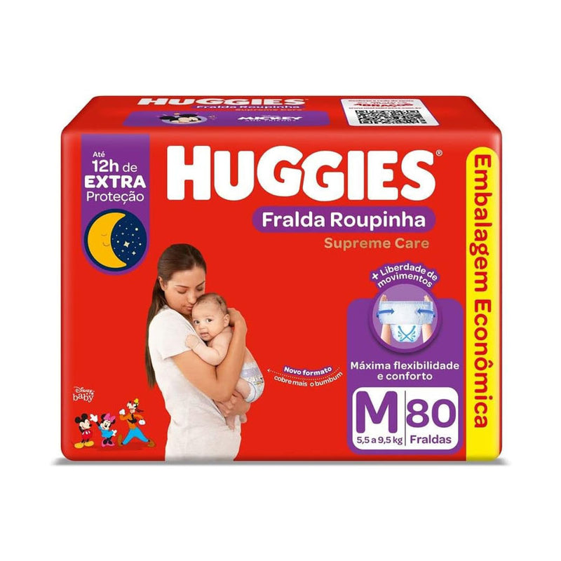 Fralda Descartável Huggies Roupinha Supreme Care M 80 Unidades