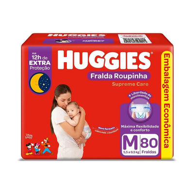 Fralda Descartável Huggies Roupinha Supreme Care M 80 Unidades