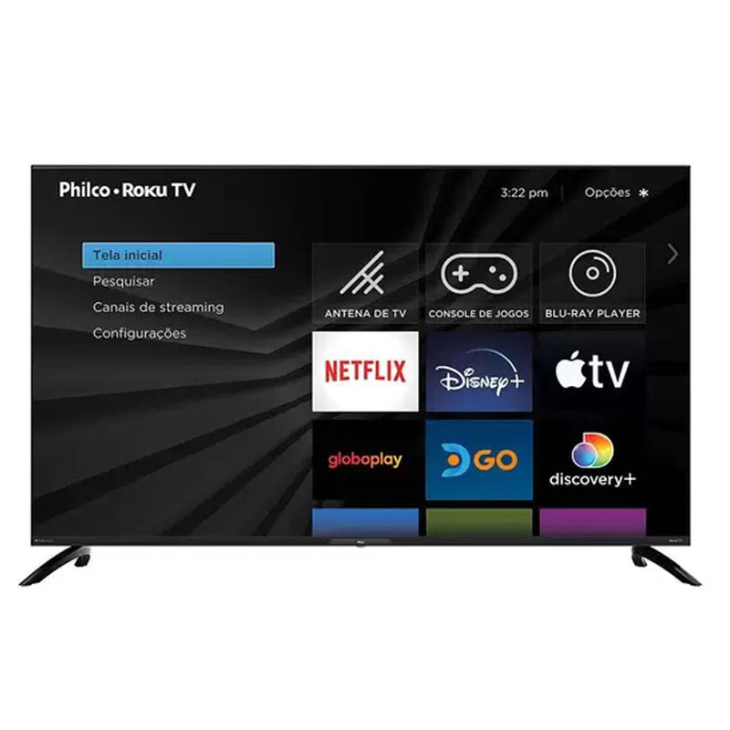 Smart Tv Led 4K UHD Roku 50 Philco PTV50G7ER2CPBL